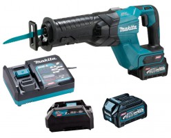 Makita JR001GD202 40V MAX XGT Brushless Recip Saw - Body With 2 x 2.5Ah Battery, Charger & Adaptor (for LXT) £499.00